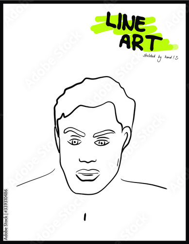 Lineart Drawing - One Line Sketch minimalistische deco Wallart für Schönheits - Salons,  Friseure, Werbung oder einfach zum Aufhängen