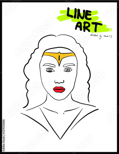 Lineart Drawing - One Line Sketch minimalistische deco Wallart für Schönheits - Salons,  Friseure, Werbung oder einfach zum Aufhängen