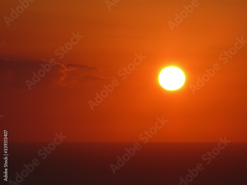 Sunset on the Mediteran sea photo