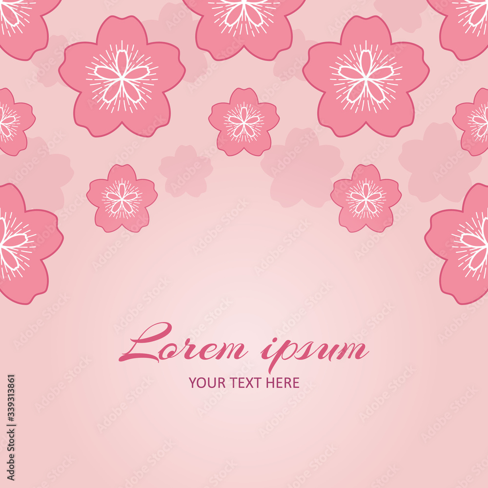 Ethnic floral background illustration with place for text. Print template