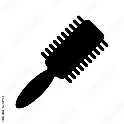 Hairbrush icon vector on white background