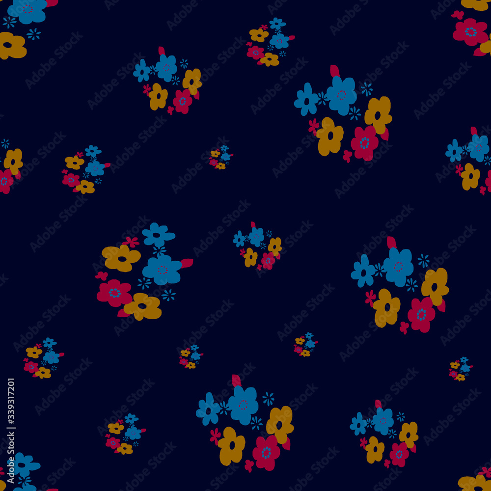Abstract Seamless flower pattern with colorful background Abstract Seamless flower pattern with colorful background