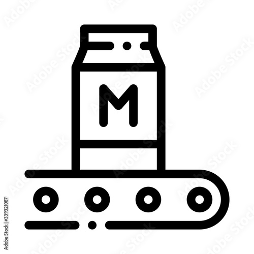 convector milk bottle icon vector. convector milk bottle sign. isolated contour symbol illustration