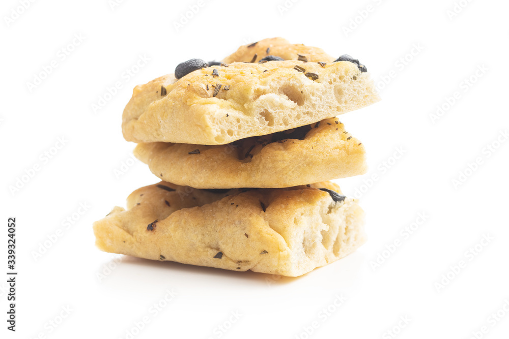 Homemade Italian Focaccia. Traditional Italian pastries Homemade Italian Focaccia. Traditional Italian pastries