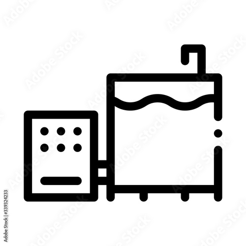 milk fullness icon vector. milk fullness sign. isolated contour symbol illustration