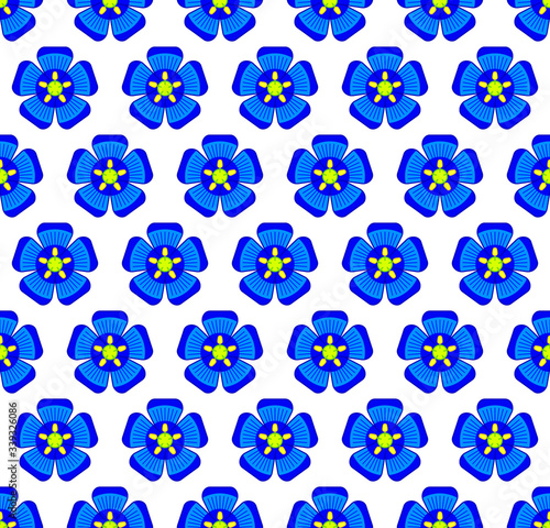 Flax flower pattern