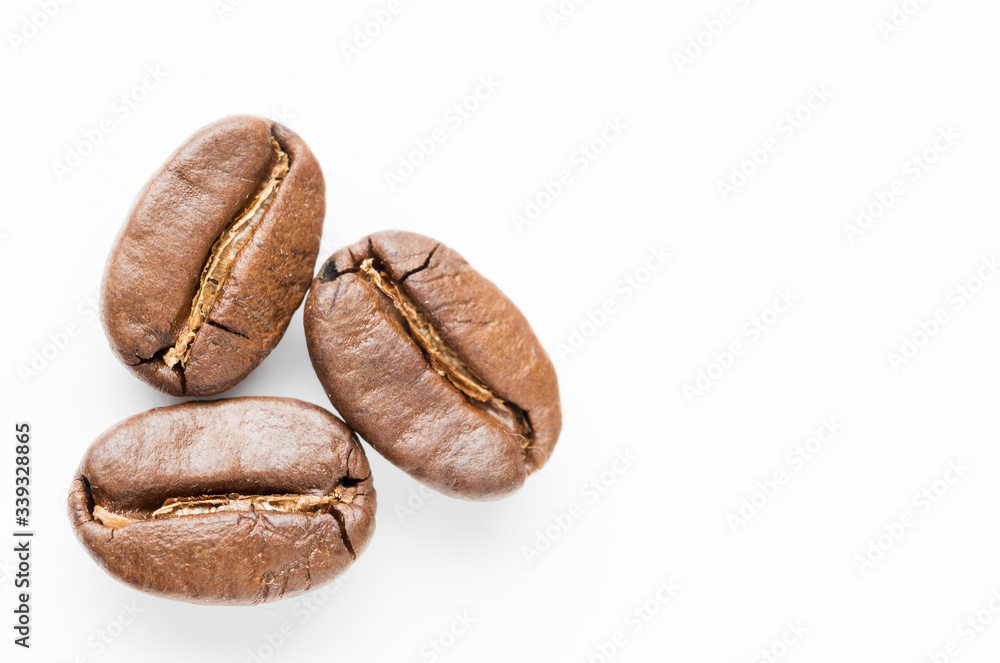 Naklejka premium fried coffee beans