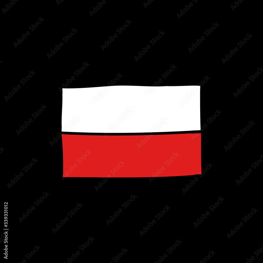 flag of Poland doodle icon flag of Poland doodle icon