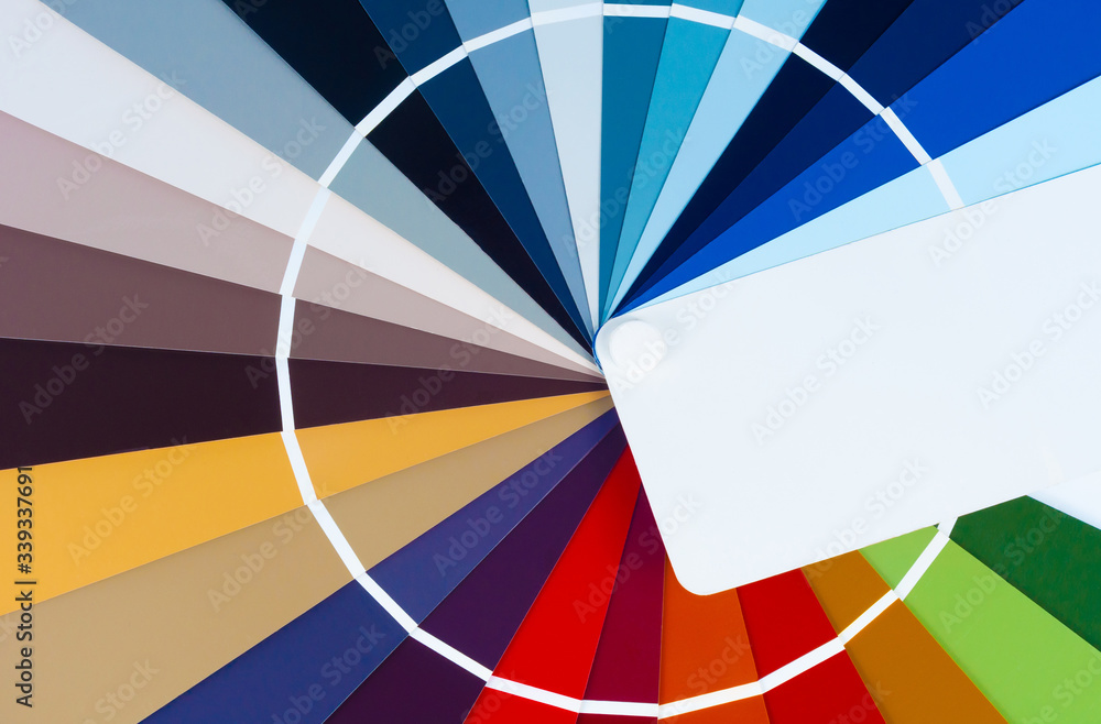 Fototapeta premium Close-up of catalog of paints with a various color palette