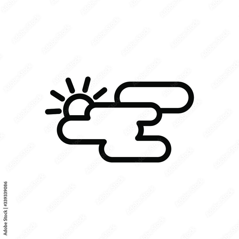 Partly cloudy icon template Partly cloudy icon template