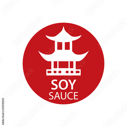 vector logo of soy sauce, Japanese seasoning