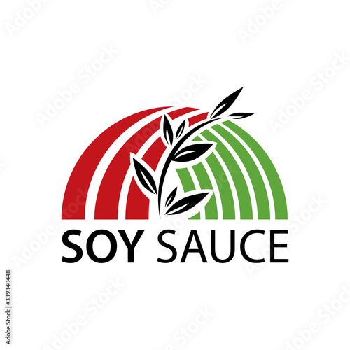 vector logo of soy sauce, Japanese seasoning