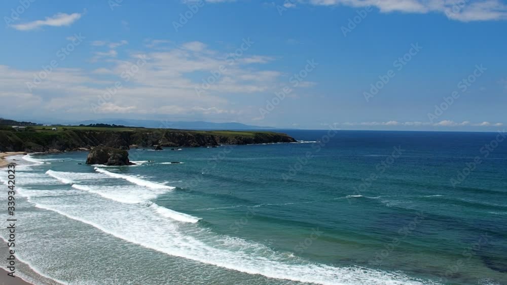 View of the beach of Penarronda in Asturias - Spain View of the beach of Penarronda in Asturias - Spain