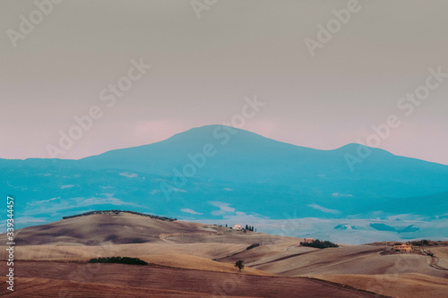 tuscan view in the area of val dorcia in italy