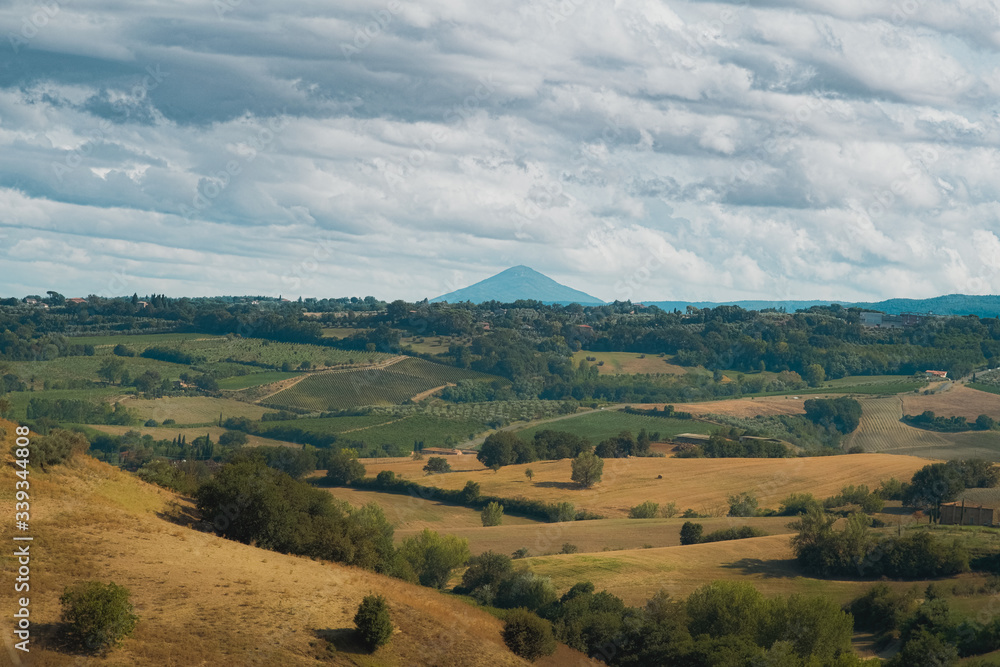 tuscan view in the area of val dorcia in italy