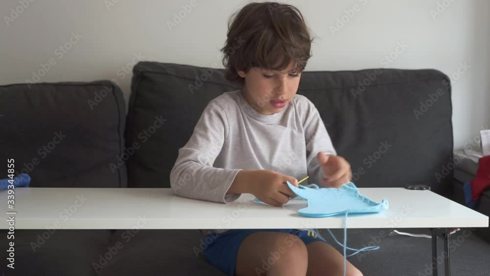 boy embroidering stay at home boy embroidering stay at home