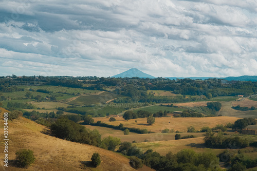 tuscan view in the area of val dorcia in italy