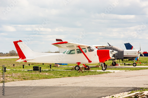 cessna aircraft stands on the apron