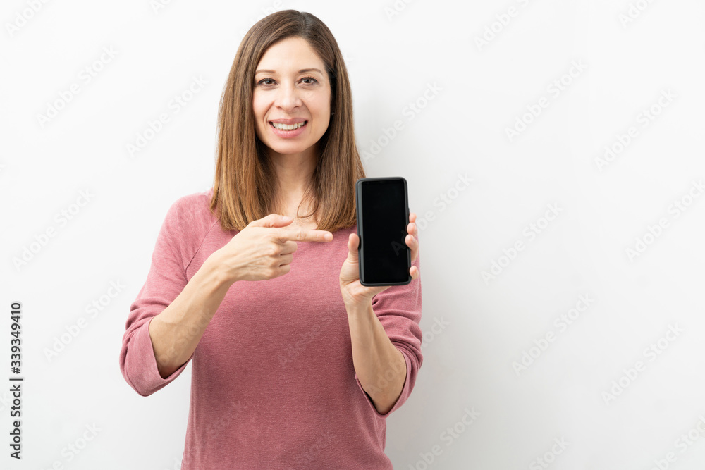 Pointing at a smartphone's screen