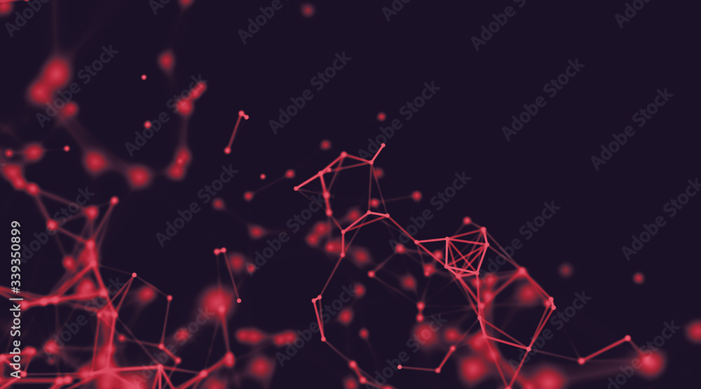 Fototapeta premium Abstract geometry surfaces, lines and points background, Used as digital wallpaper and technology background. 