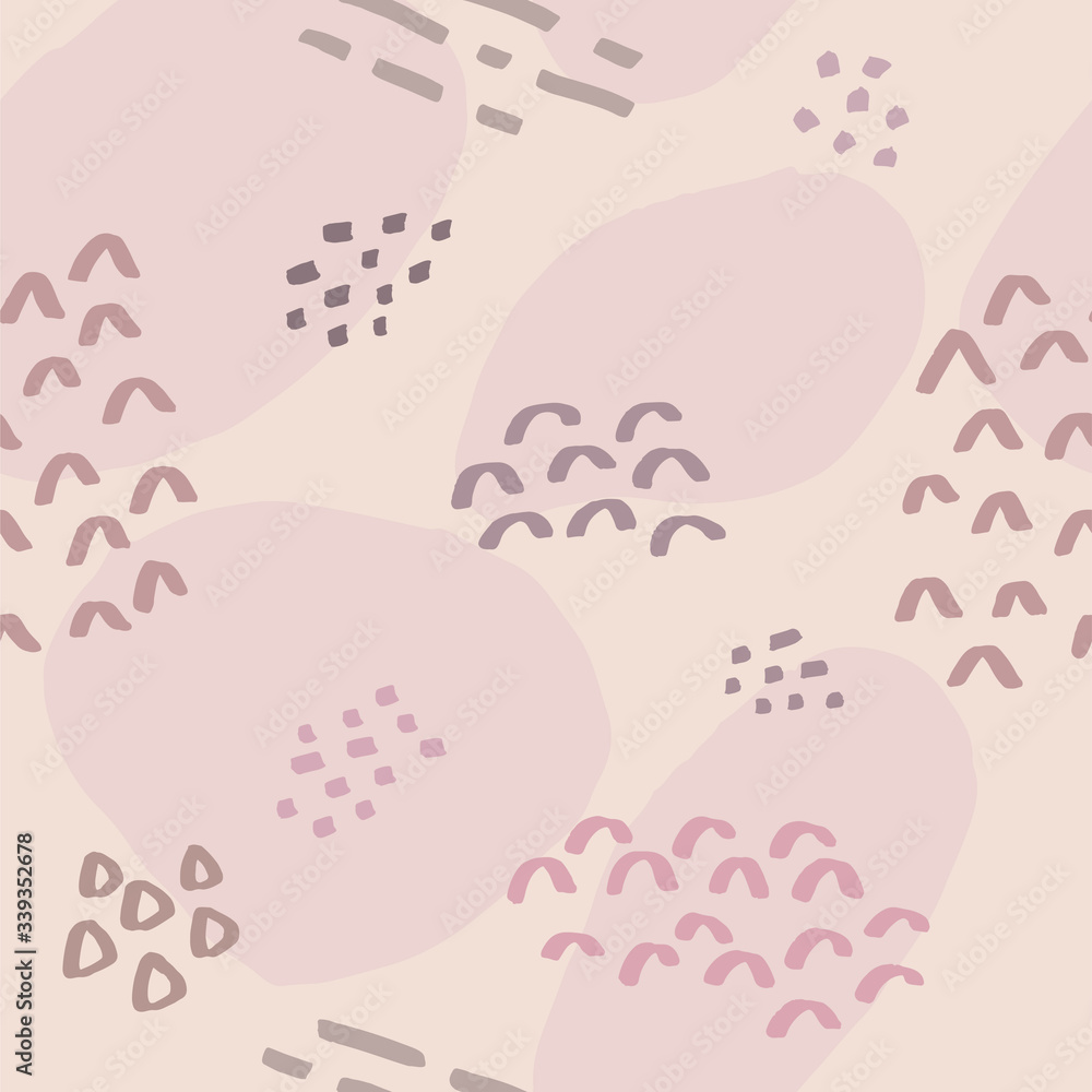 Abstract vector seamless pattern. Dots, lines cartoon background. Doodle hand drawn elements sketch. Abstract vector seamless pattern. Dots, lines cartoon background. Doodle hand drawn elements sketch.