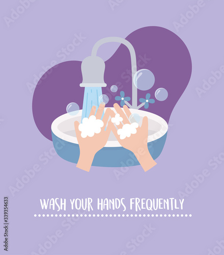 covid 19 pandemic prevention protection, washing hands frequently protection