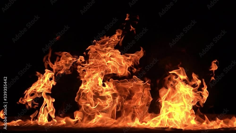 Burning Fire 240fps Slow Motion x8 Loop High Speed Camera