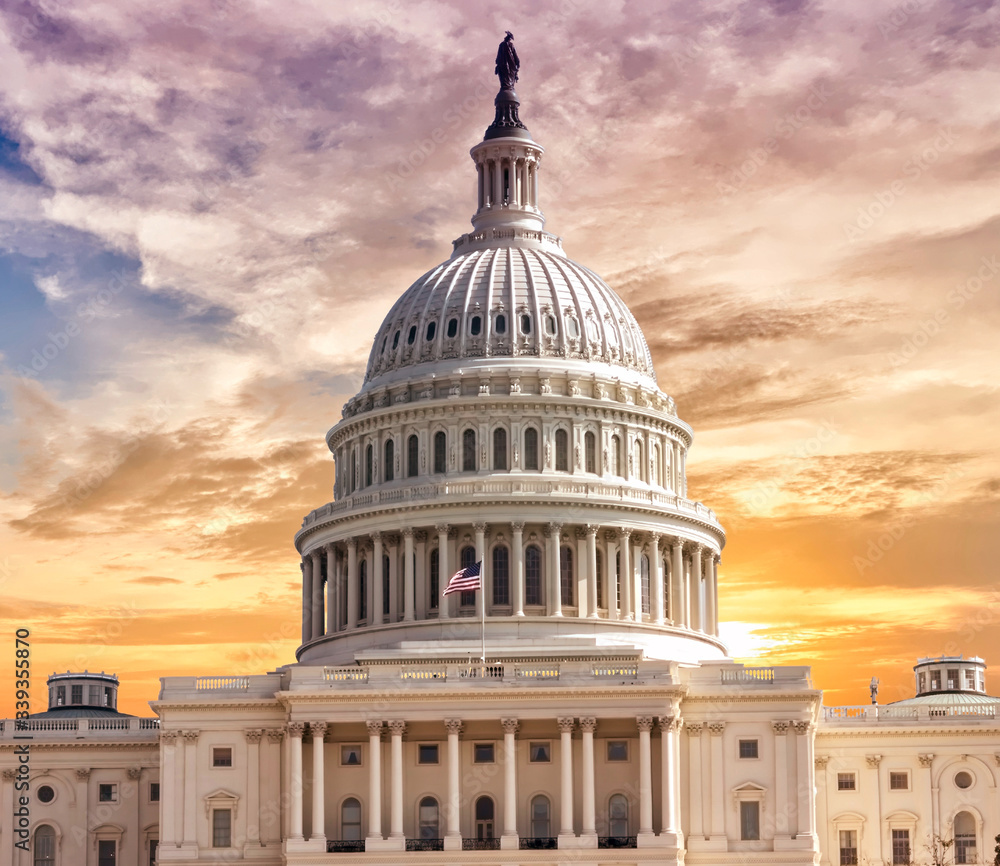 Obraz premium Waszyngton DC - budynek Kapitolu Stanów Zjednoczonych