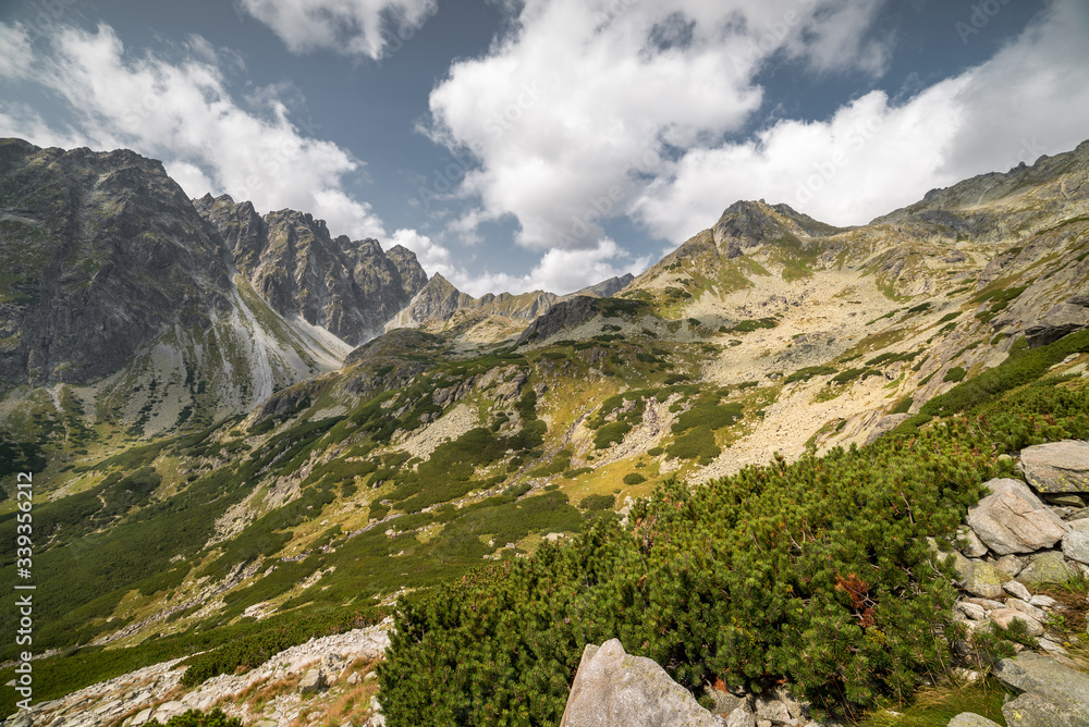 Cloudy Mountain Landscape during the Day in High Tatras, Slovakia