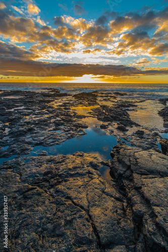 Sunset  On Wawaloli Beach, Wawaloli Beach Park, Hawaii, Hawaii, USA