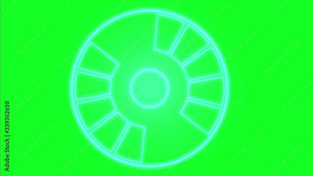 Rotating Hud Circles on green screen Rotating Hud Circles on green screen