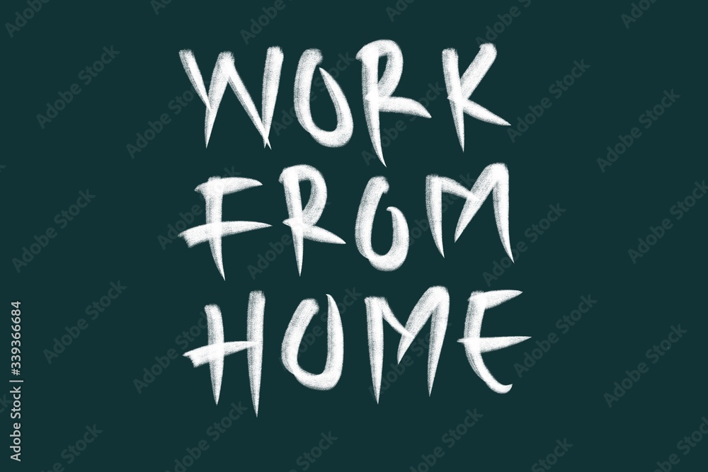 Work from home hand written ilustration. Work from home on Quarantine During the Coronavirus COVID-19 Epidemic. Work from home hand written ilustration. Work from home on Quarantine During the Coronavirus COVID-19 Epidemic.