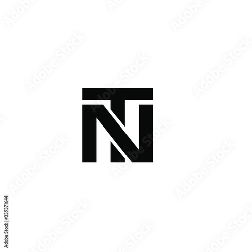 tn nt minimal logo icon desig vector photo