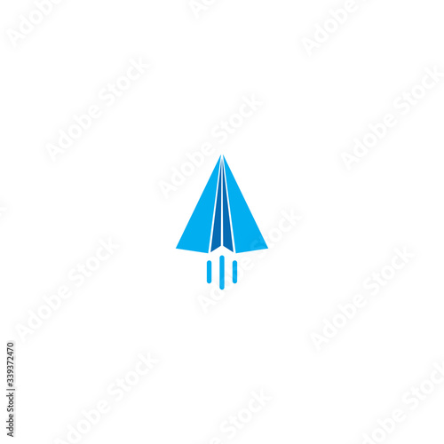 A logo vector with creative aircraft shape for brand app icon