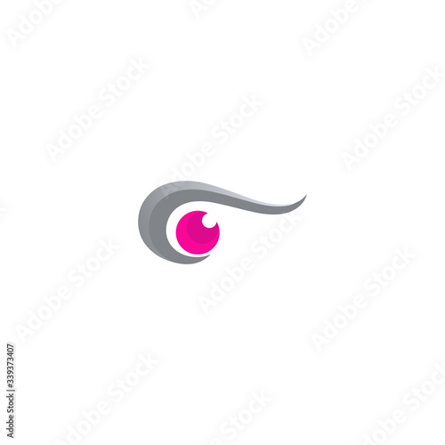 Symbol of the lens eyes vector with unique and creative lens shape