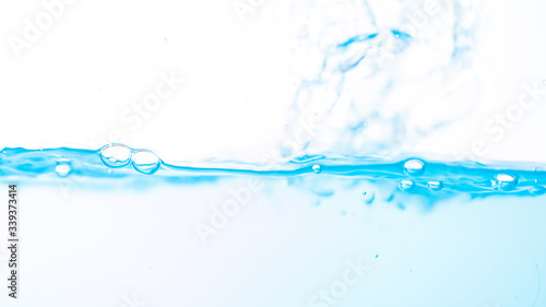 Water splash and ripple isolated on white background