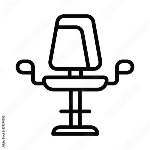 Low Back Chair Vector Icon Design, Working from Home Equipment on White background, Swivel Armchair Concept Vector Icon