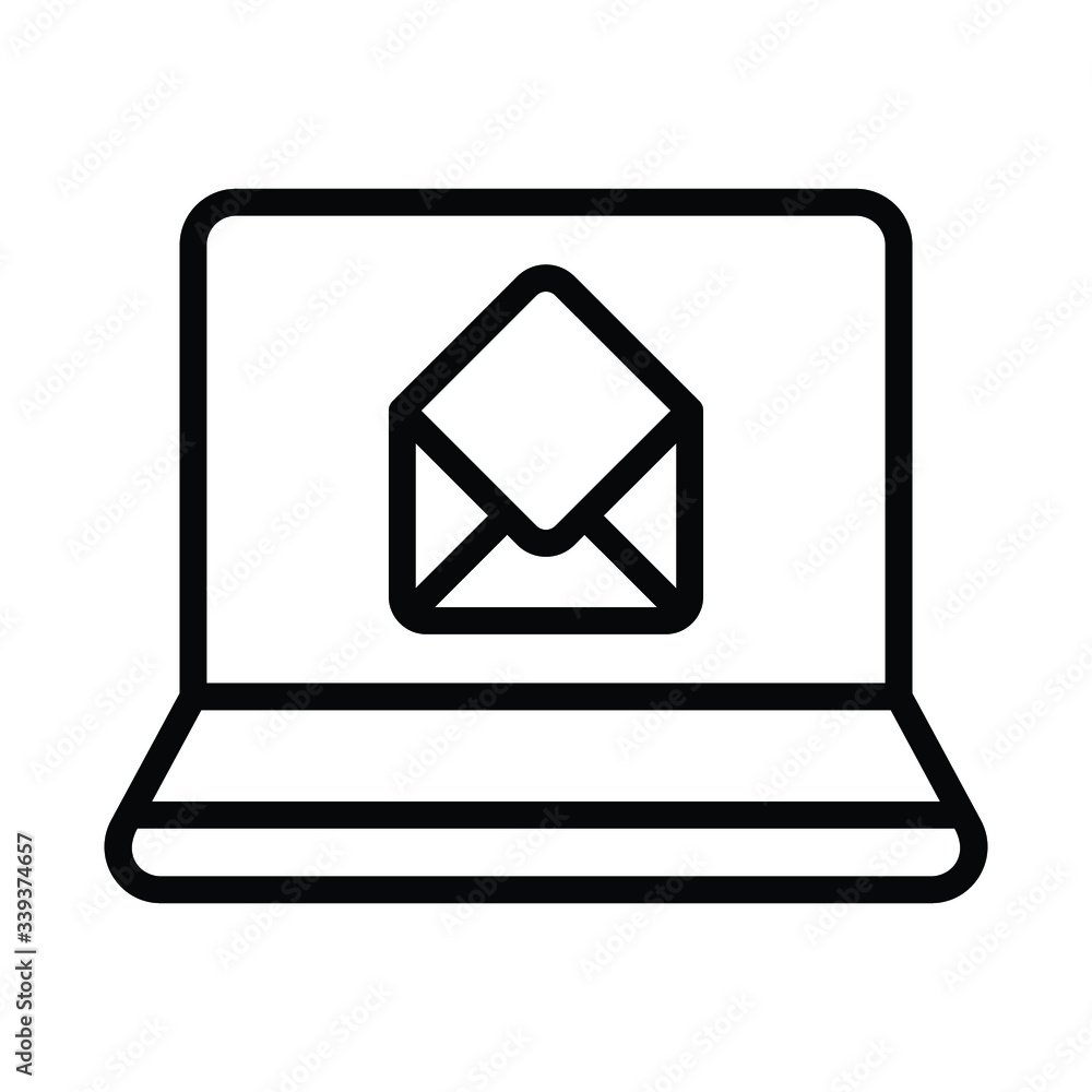 Computer Online Services Concept, Work from home symbol on white background, Mail Server Vector Icon Design Computer Online Services Concept, Work from home symbol on white background, Mail Server Vector Icon Design