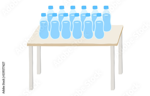 マラソンの水分補給用の給水用ペットボトル