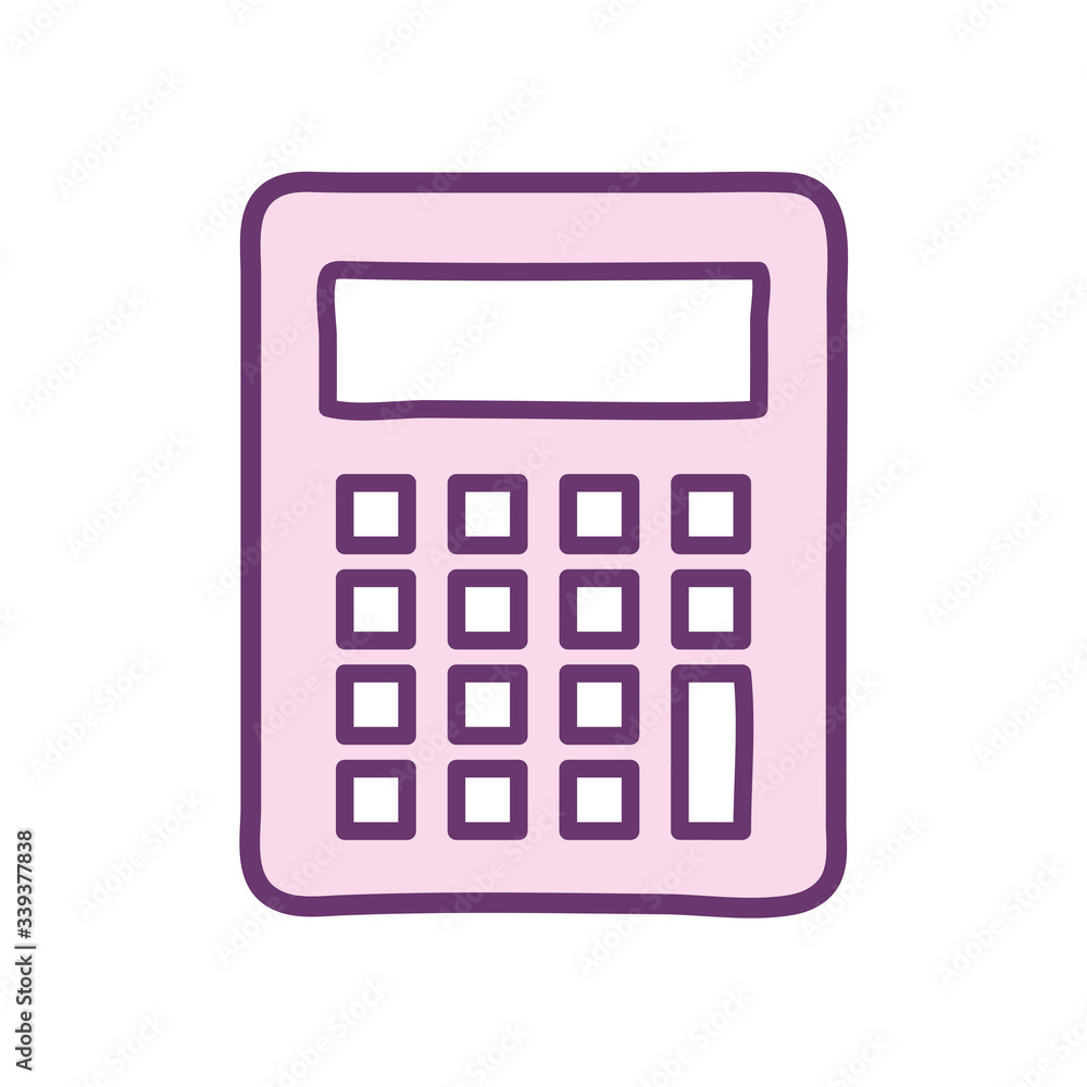 Calculator tool line style icon vector design Calculator tool line style icon vector design