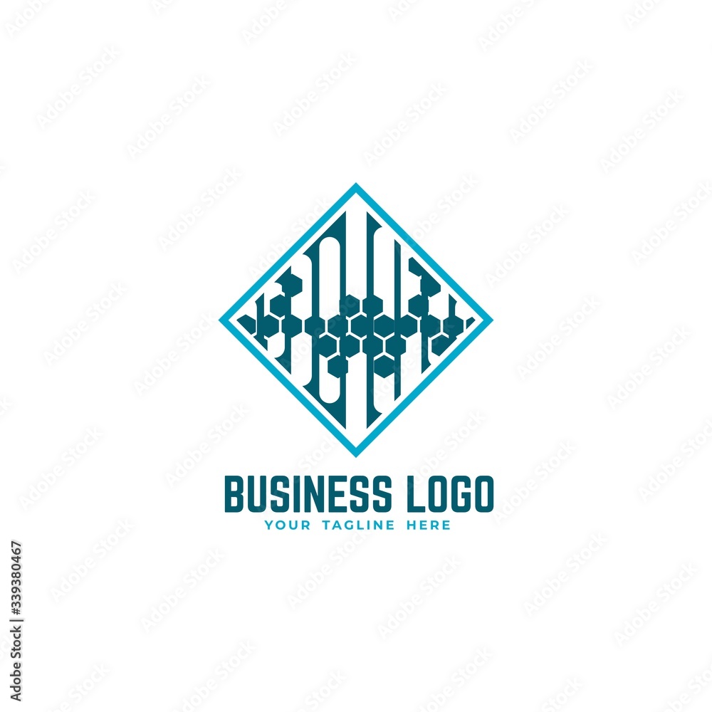 Abstract Isolated Blue Business Logo Template Abstract Isolated Blue Business Logo Template