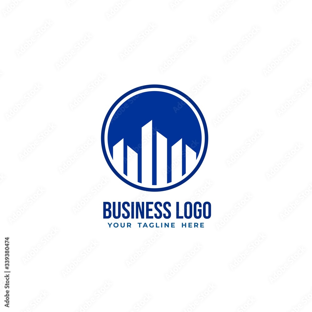 Abstract Isolated Blue Business Logo Template Abstract Isolated Blue Business Logo Template