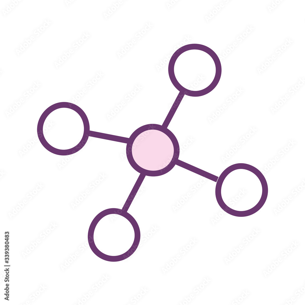 Isolated atom line style icon vector design Isolated atom line style icon vector design
