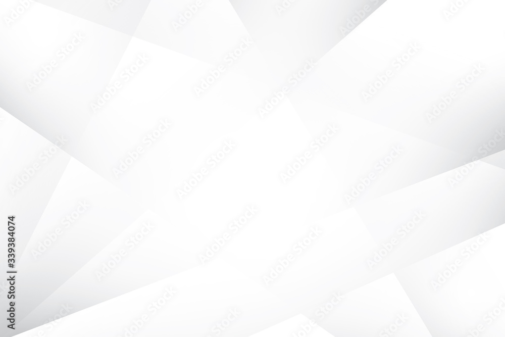 Fototapeta premium Abstract geometric white and gray color background. Vector, illustration.