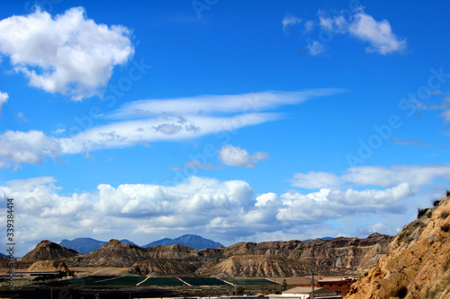 desert landscape with blue sky