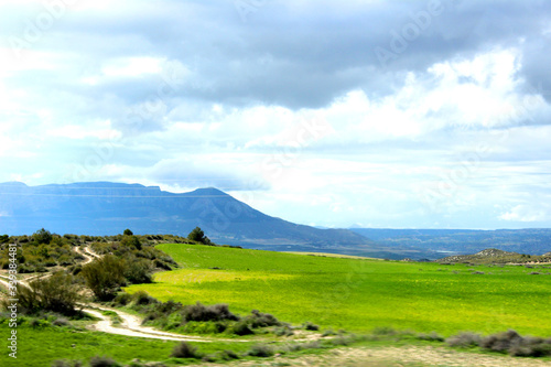 mountain landscape with blue sky