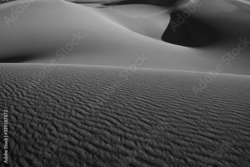 Windblown Patterns Formed in the Sand on the  Mesquite Flat Sand Dunes, Death Valley National Park, California, USA