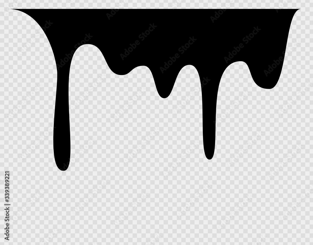 Black melt drips or liquid sauce drops. Black liquid or melted chocolate drips, current paint. Black melt drips or liquid sauce drops. Black liquid or melted chocolate drips, current paint.