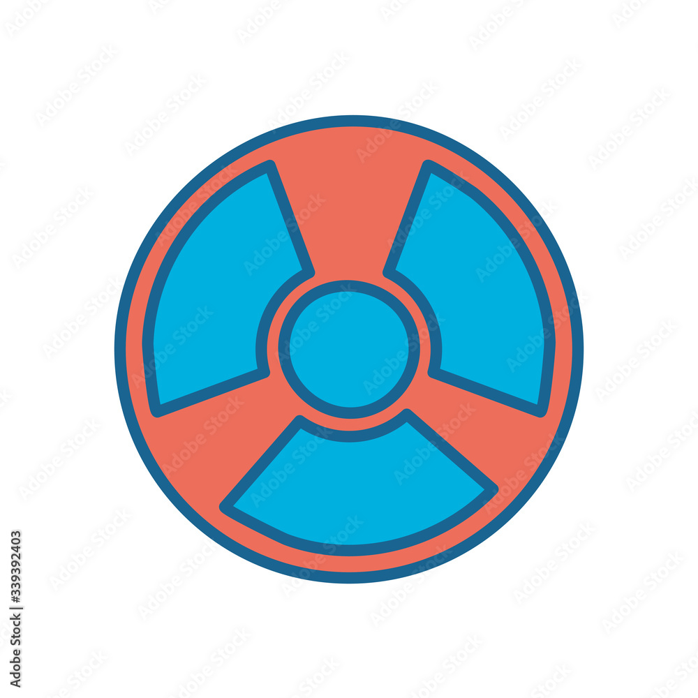 Science hazard line and fill style icon vector design Science hazard line and fill style icon vector design