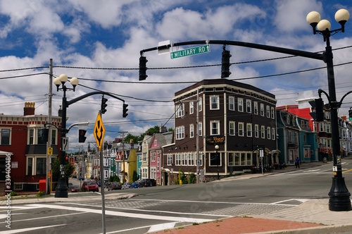 Military Road and Gower Street in downtown St. John`s Newfoundland photo